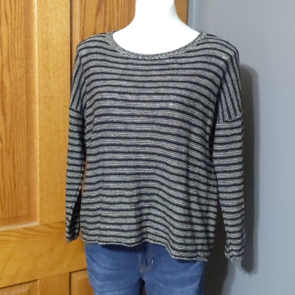 Eileen Fisher Wool Blend Striped Sweater